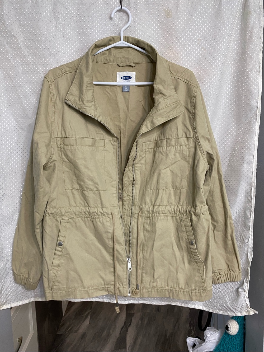 Old Navy Khaki Drawstring Waist Jacket